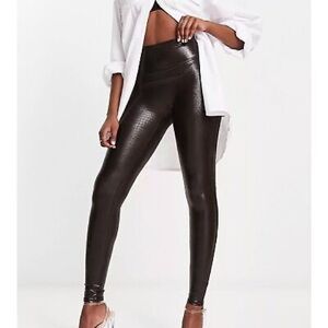 🩷NWT Spanx Faux Leather Croc Legging